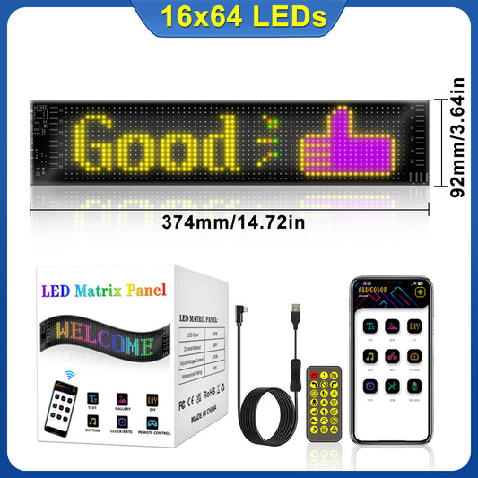 Custom Animation RGB LED Matrix Pixel Panel 5V | App & Remote Control
