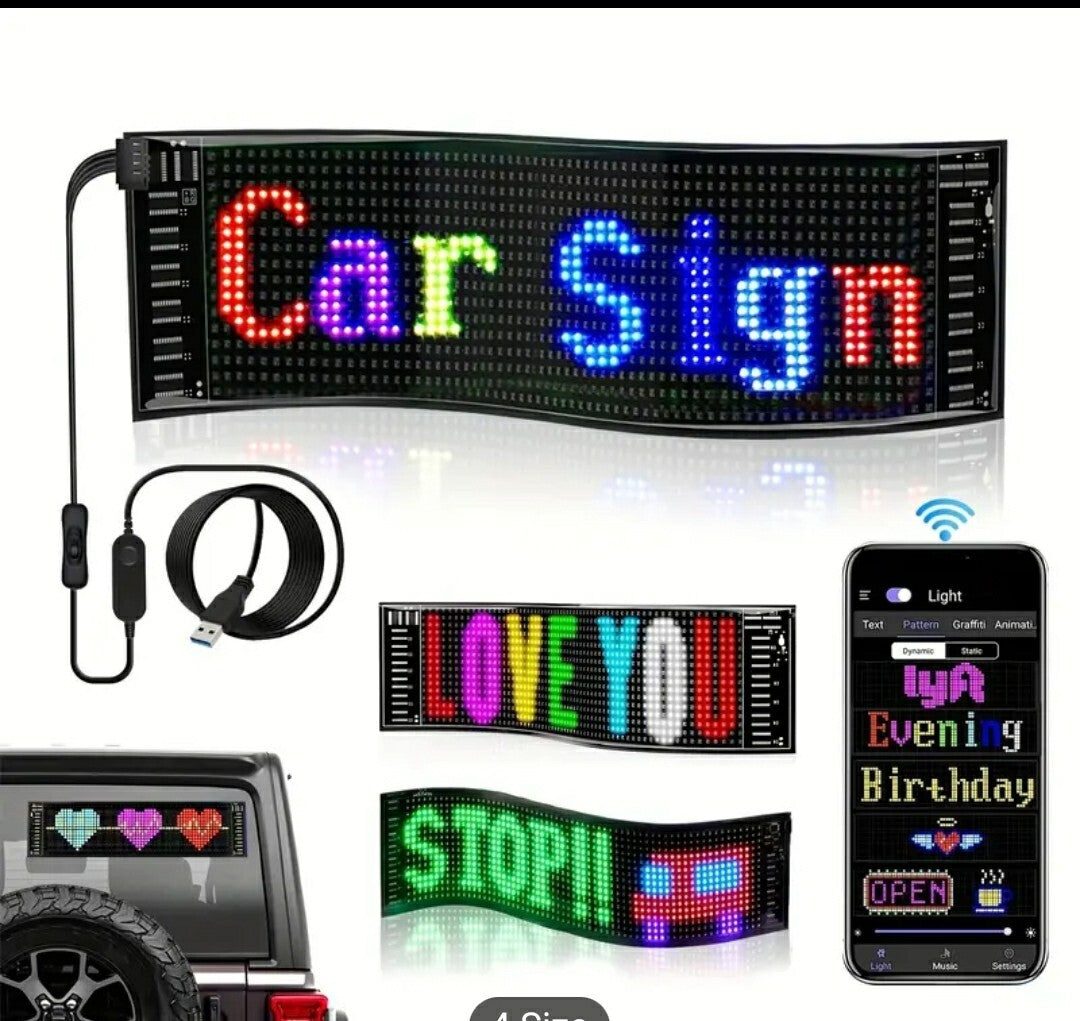 Programmable LED Car Sign Display