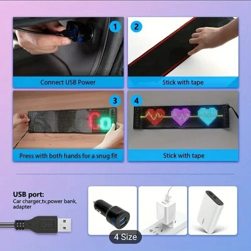 Programmable LED Car Sign Display