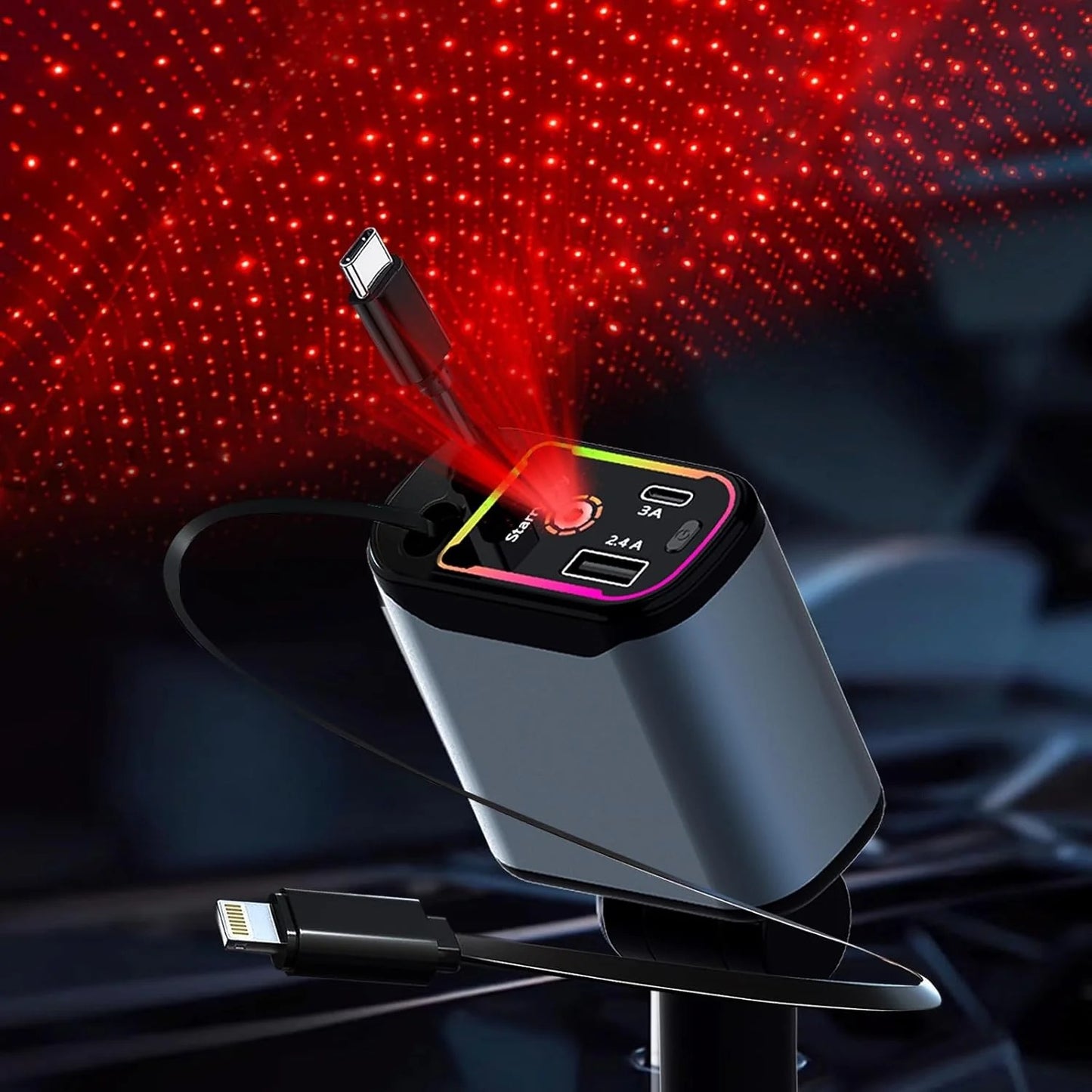 4 in 1 Charger with Star Projector