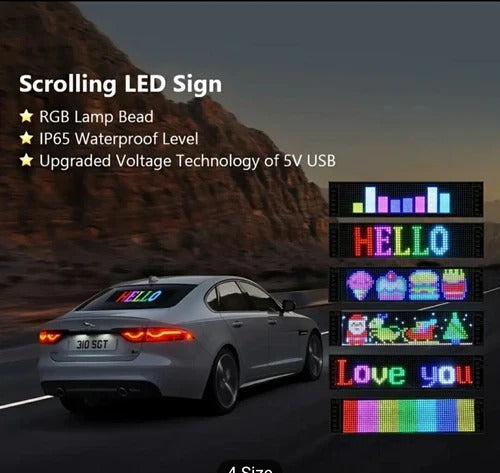 Programmable LED Car Sign Display